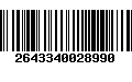 Código de Barras 2643340028990