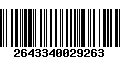 Código de Barras 2643340029263