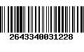 Código de Barras 2643340031228