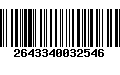 Código de Barras 2643340032546