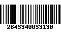 Código de Barras 2643340033130