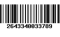 Código de Barras 2643340033789