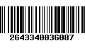 Código de Barras 2643340036087