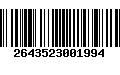 Código de Barras 2643523001994