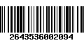 Código de Barras 2643536002094