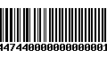 Código de Barras 2644744000000000000102