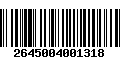 Código de Barras 2645004001318