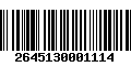 Código de Barras 2645130001114