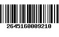 Código de Barras 2645160009210