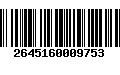 Código de Barras 2645160009753