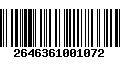 Código de Barras 2646361001072