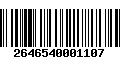 Código de Barras 2646540001107