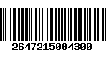 Código de Barras 2647215004300