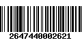 Código de Barras 2647440002621