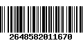 Código de Barras 2648582011670