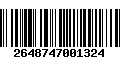 Código de Barras 2648747001324