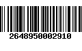 Código de Barras 2648950002910