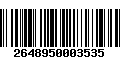 Código de Barras 2648950003535