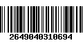 Código de Barras 2649040310694