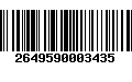 Código de Barras 2649590003435