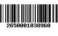 Código de Barras 2650001038960