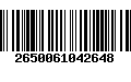 Código de Barras 2650061042648