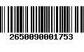 Código de Barras 2650090001753