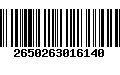 Código de Barras 2650263016140