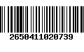 Código de Barras 2650411020739