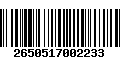 Código de Barras 2650517002233