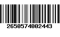 Código de Barras 2650574002443