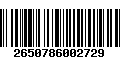 Código de Barras 2650786002729