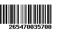 Código de Barras 265470035700