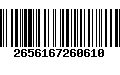 Código de Barras 2656167260610