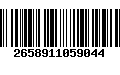 Código de Barras 2658911059044