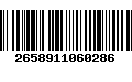 Código de Barras 2658911060286