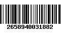 Código de Barras 2658940031882