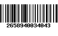 Código de Barras 2658940034043