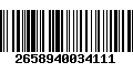 Código de Barras 2658940034111