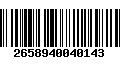 Código de Barras 2658940040143