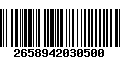 Código de Barras 2658942030500