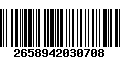 Código de Barras 2658942030708