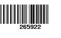 Código de Barras 265922