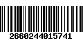 Código de Barras 2660244015741