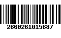 Código de Barras 2660261015687