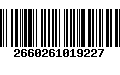 Código de Barras 2660261019227