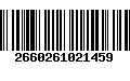 Código de Barras 2660261021459