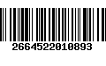 Código de Barras 2664522010893