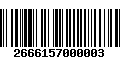 Código de Barras 2666157000003