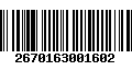 Código de Barras 2670163001602